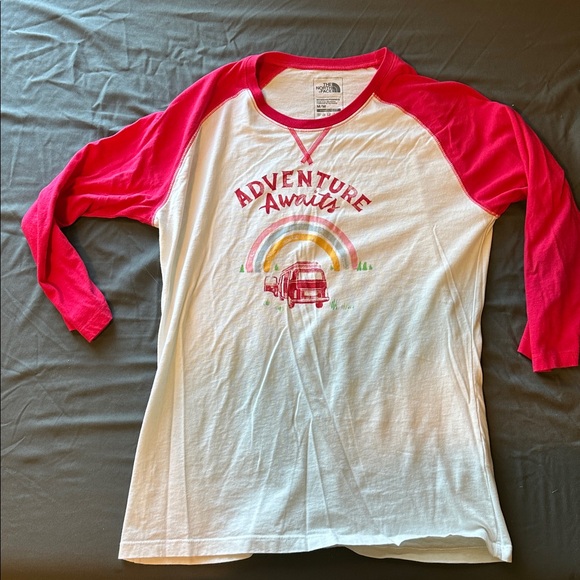 The North Face Red and White Adventure Tee - Picture 1 of 3